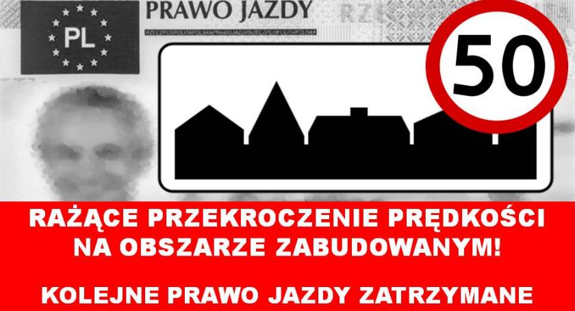 Za szybko w terenie zabudowanym