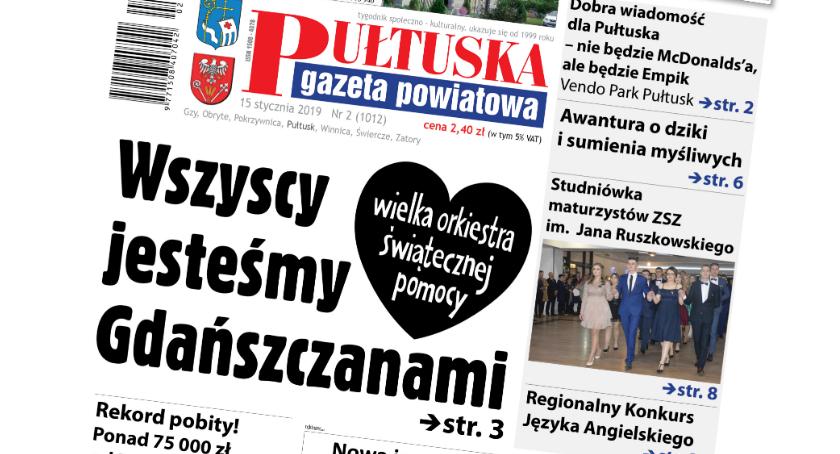 Już jutro, w 2 numerze Pułtuskiej Gazety Powiatowej