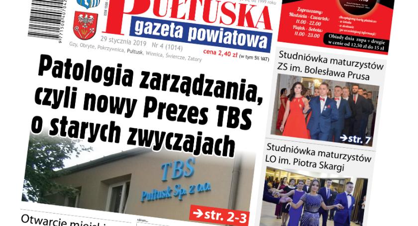 W jutrzejszym, 4 numerze Pułtuskiej Gazety Powiatowej
