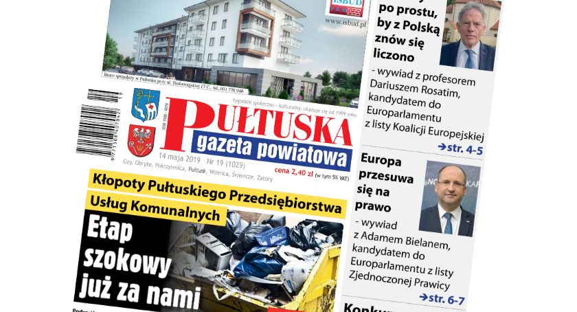 W jutrzejszym, 19 numerze Pułtuskiej Gazety Powiatowej