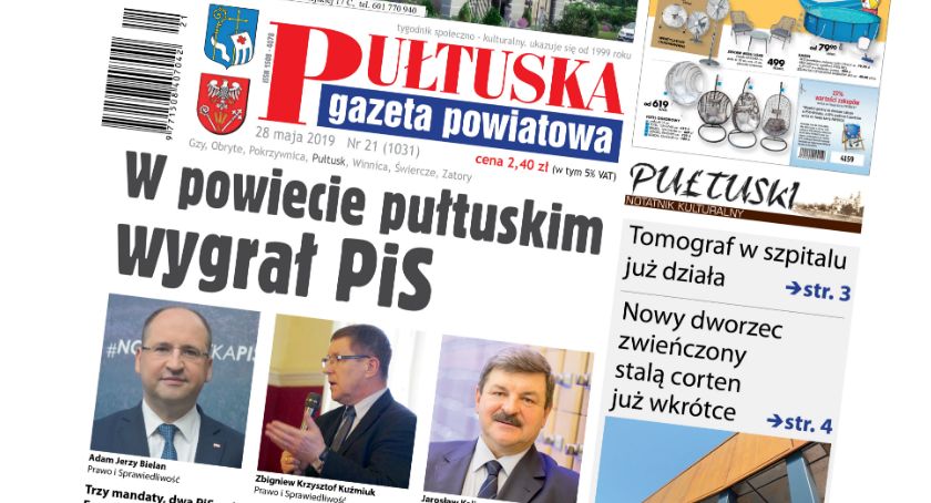 W jutrzejszym, 21 numerze Pułtuskiej Gazety Powiatowej