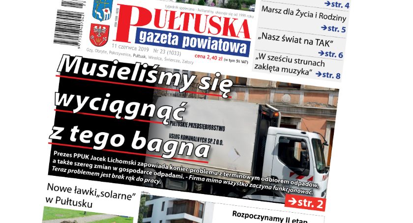 W jutrzejszym, 23 numerze Pułtuskiej Gazety Powiatowej