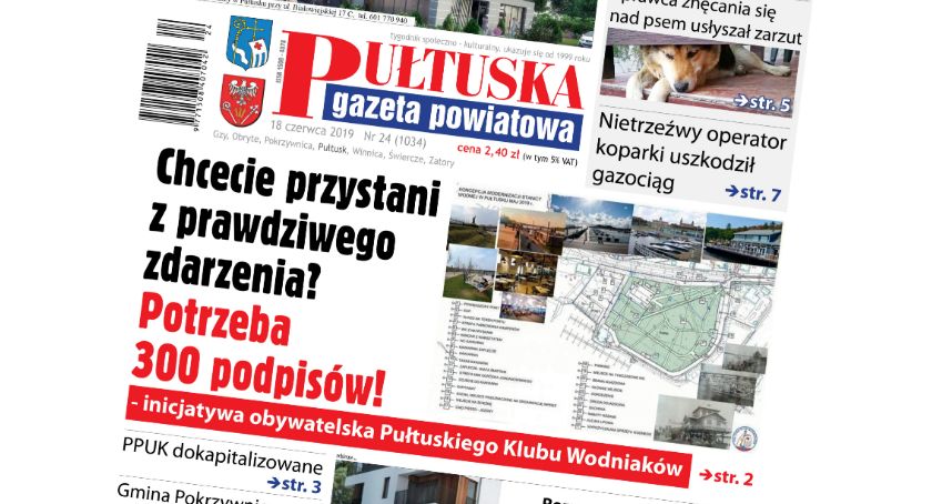 W jutrzejszym, 24 numerze Pułtuskiej Gazety Powiatowej