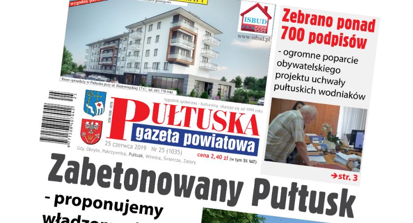 W jutrzejszym, 25 numerze Pułtuskiej Gazety Powiatowej