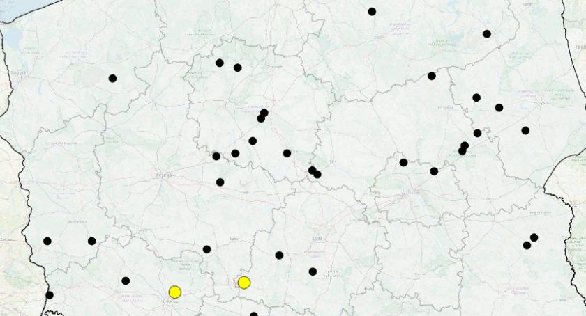 Mapa wypadków drogowych ze skutkiem śmiertelnym