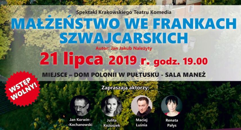 Spektakl Teatru Komedia w Domu Polonii - zaproszenie