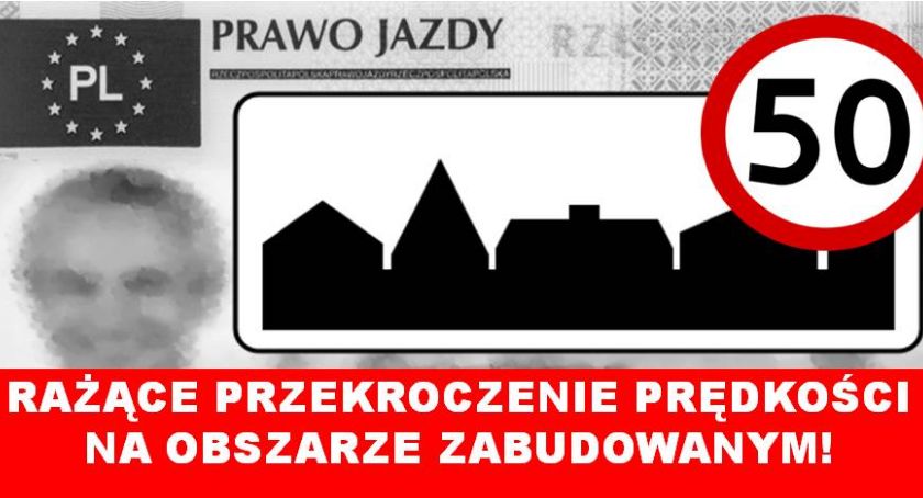 104 km/h w zabudowanym – kierowca stracił prawo jazdy