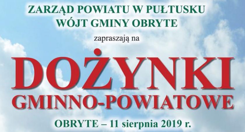Dozynki gminno - powiatowe w Obrytem - ZAPROSZENIE