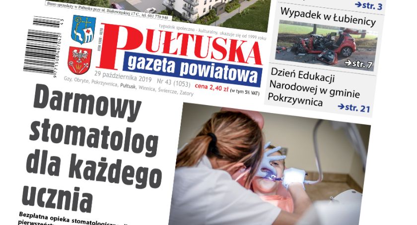 W jutrzejszym, 43 numerze Pułtuskiej Gazety Powiatowej