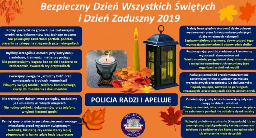 Bezpieczny dzień Wszystkich Świętych i Dzień Zaduszny