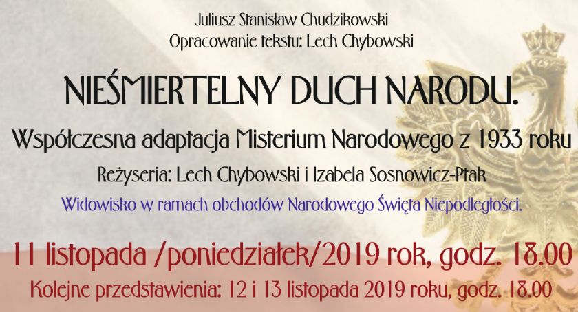 NIEŚMIERTELNY DUCH NARODU - zaproszenie na widowisko