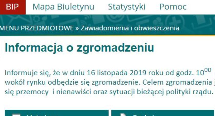 Antyrządowa manifestacja w Pułtusku