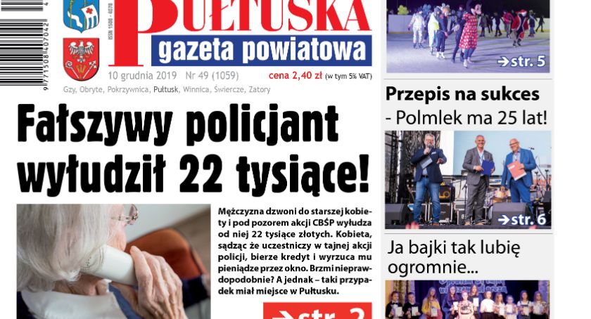 Jutro, w 49 numerze Pułtuskiej Gazety Powiatowej