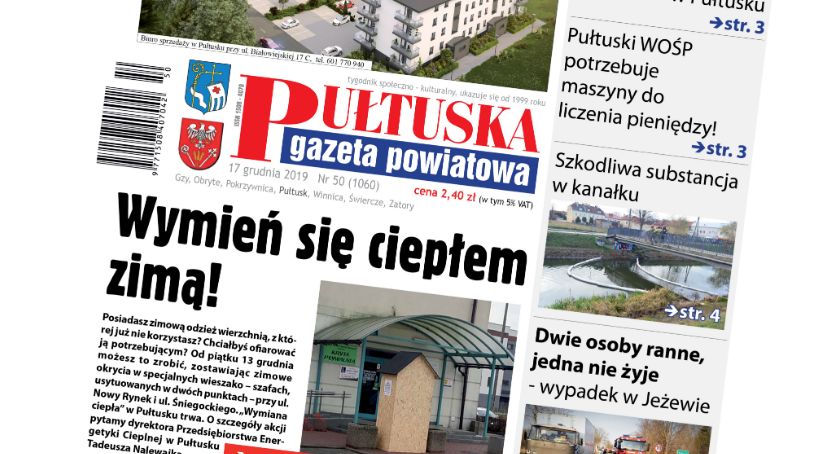 W jutrzejszym, 50 numerze Pułtuskiej Gazety Powiatowej