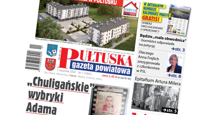 W jutrzeszym, 1 numerze Pułtuskiej Gazety Powiatowej