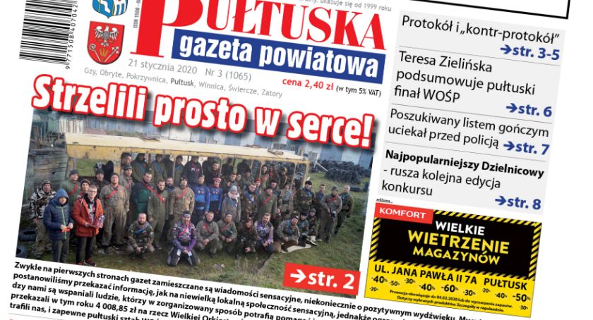 W jutrzejszym, 3 numerze Pułtuskiej Gazety Powiatowej