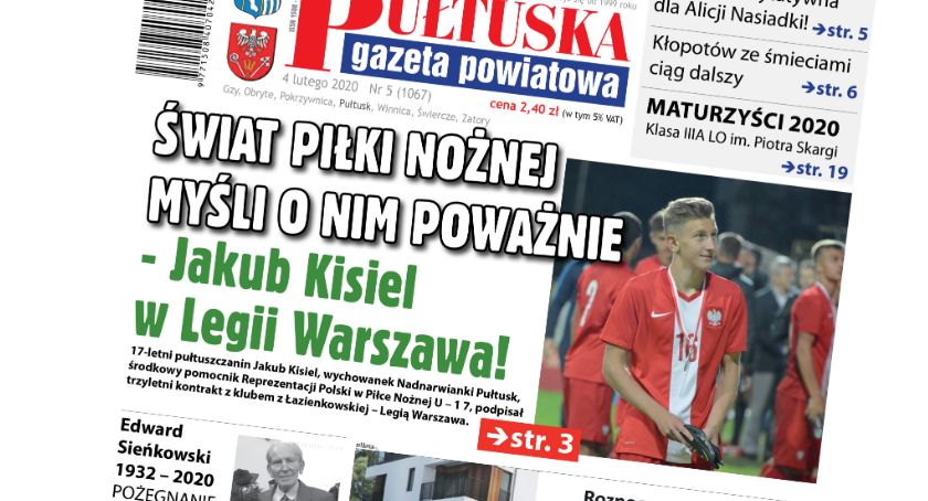 W jutrzejszym, 5 numerze Pułtuskiej Gazety Powiatowej