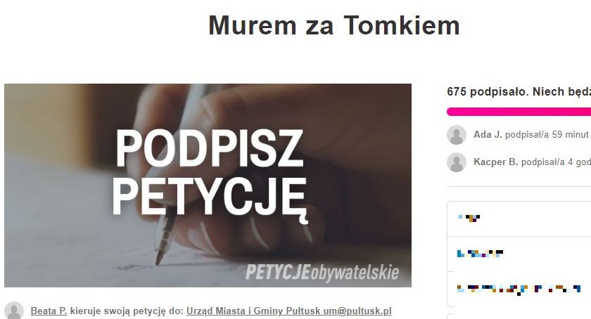 Petycja z podpisami trafiła do burmistrza
