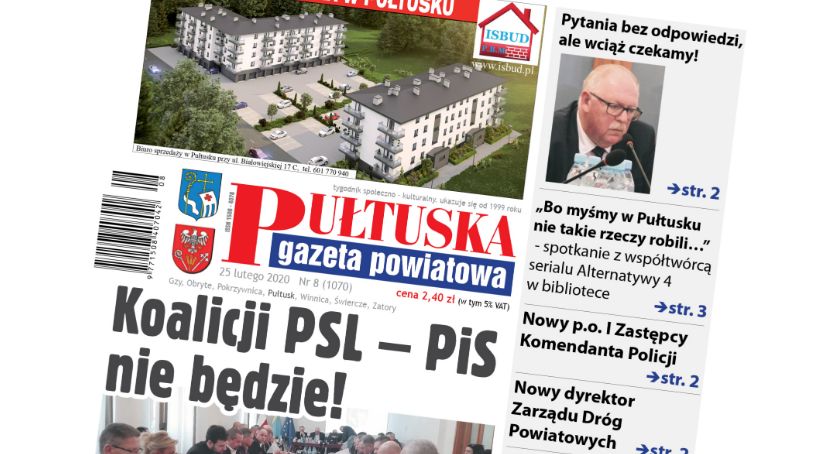 W jutrzejszym, 8 numerze Pułtuskiej Gazety Powiatowej