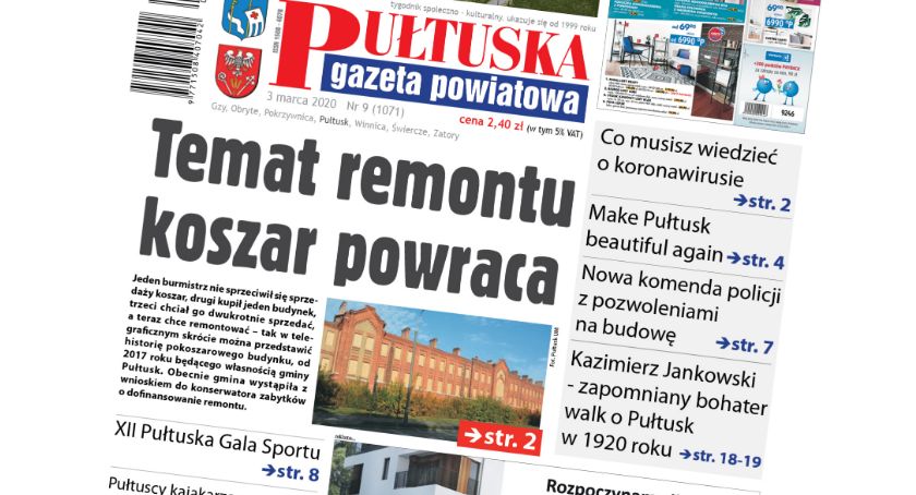 W jutrzejszym, 9 numerze Pułtuskiej Gazety Powiatowej