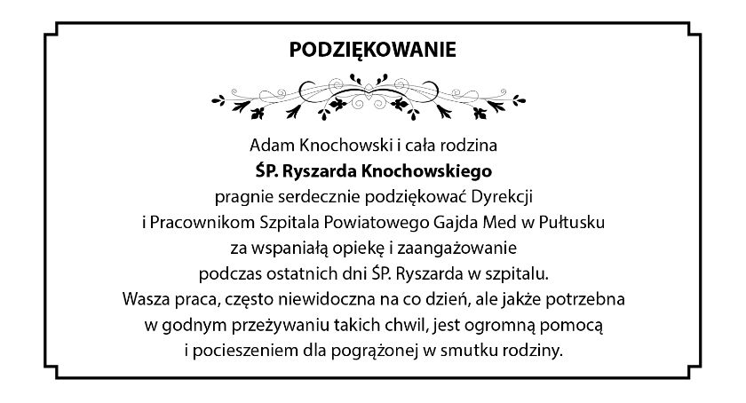 Podziękowania
