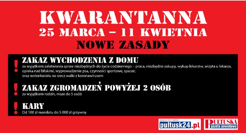 Kwarantanna  - nowe zasady