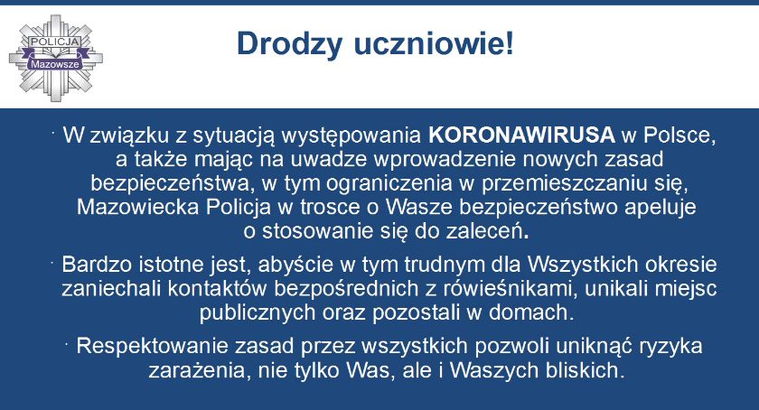 Apel do dzieci, młodzieży i rodziców!!!
