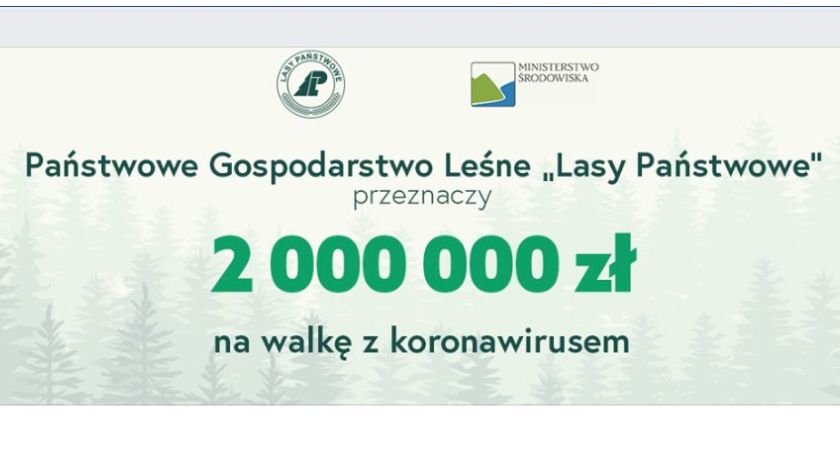 Lasy Państwowe przeznaczą dwa miliony złotych na walkę z epidemią
