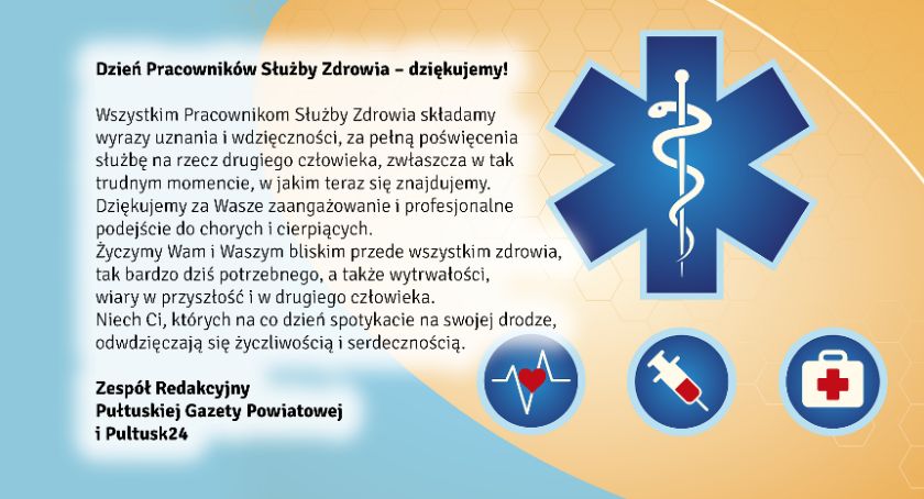 ŻYCZENIA Z OKAZJI DNIA PRACOWNIKA SŁUŻBY ZDROWIA