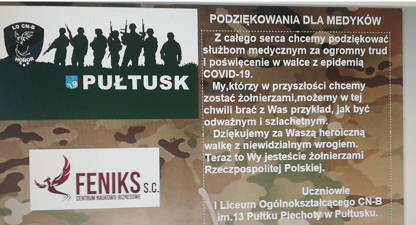 „Kartka dla medyka” od uczniów Feniksa