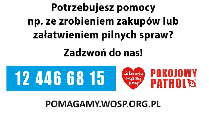 WOŚP uruchamia infolinię dla osób potrzebujących wsparcia