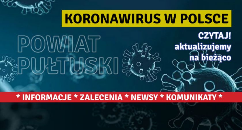 Ósmy przypadek zarażenia w powiecie pułtuskim
