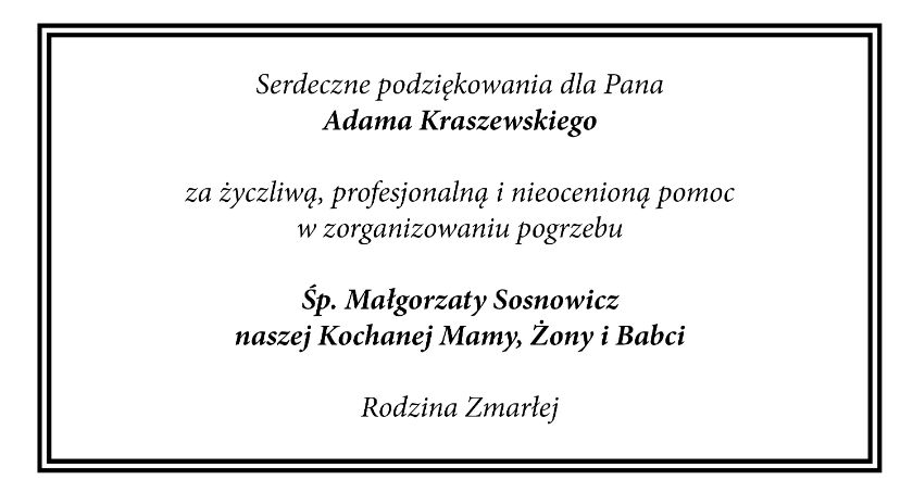 Podziękowania