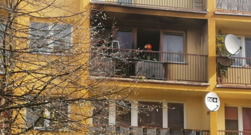 Pożar mieszkania w bloku przy ul. Tysiąclecia
