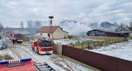 Pożar budynku magazynowo-inwentarskiego