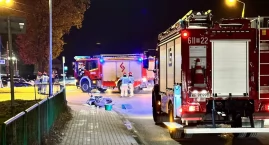 Wypadek na Popławach. Droga jest zablokowana
