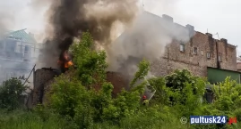 Pożar przy Rynku w Pułtusku