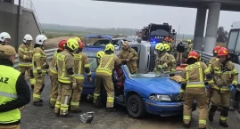  Intensywne ćwiczenia ratownicze na obwodnicy Pułtuska