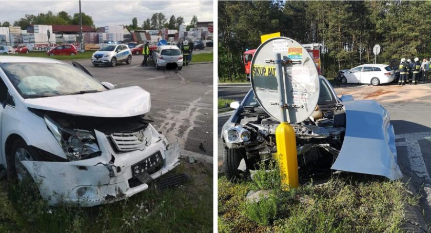Wypadek na skrzyżowaniu w Wildze – Zderzyły się 3 samochody