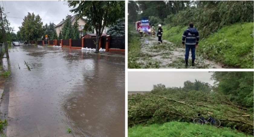 Uszkodzone dachy, zalane posesje i połamane drzewa