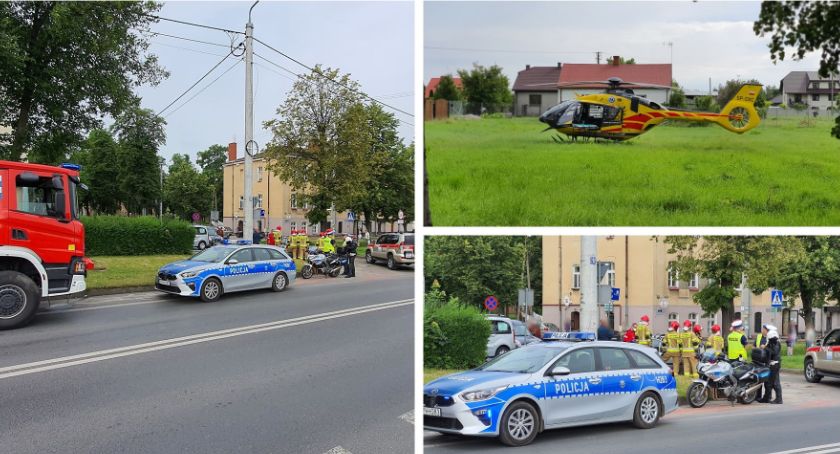 Kolizja przy sądzie – Lądował śmigłowiec LPR