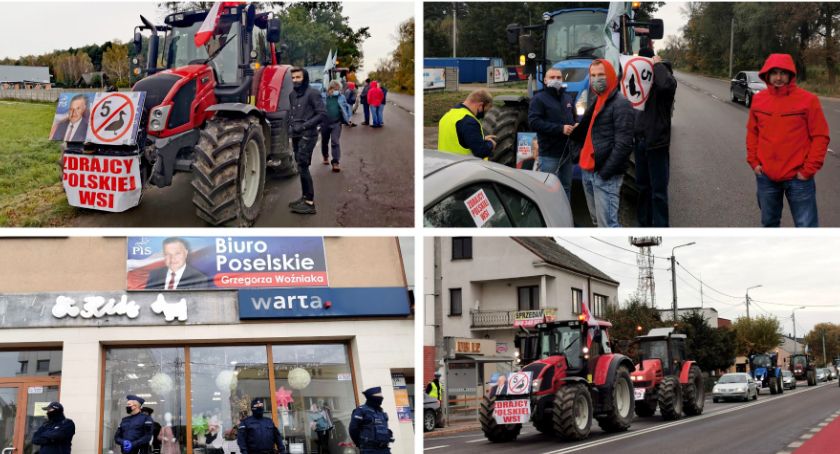 Protest rolników – Zrobili hałas przed biurem posła Grzegorza Woźniaka (video)