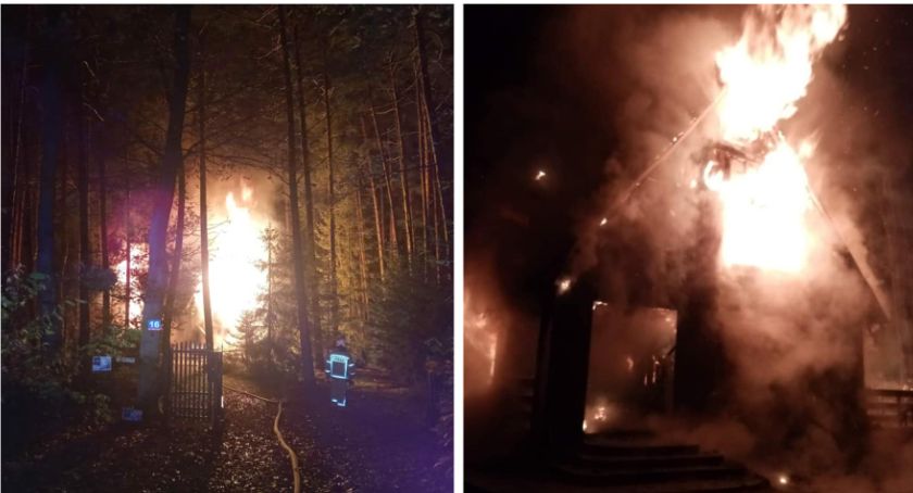 Pożar domku na osiedlu Wilga