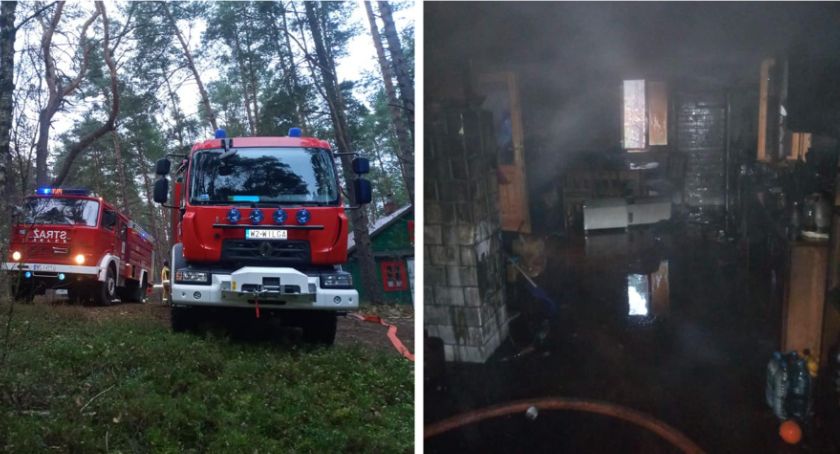 Pożar domku na Spacerowej