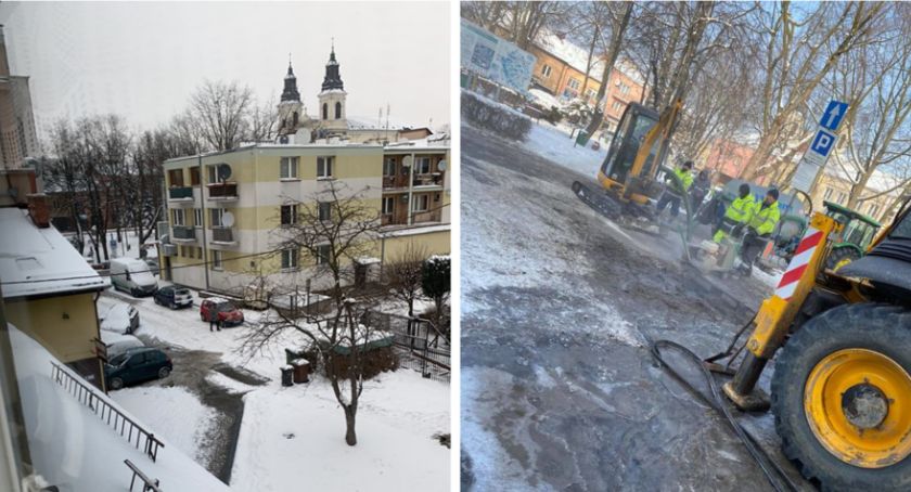 Mrozy spowodowały awarię sieci wodociągowej – Zamknięcie ulicy i przerwa w dostawie wody 