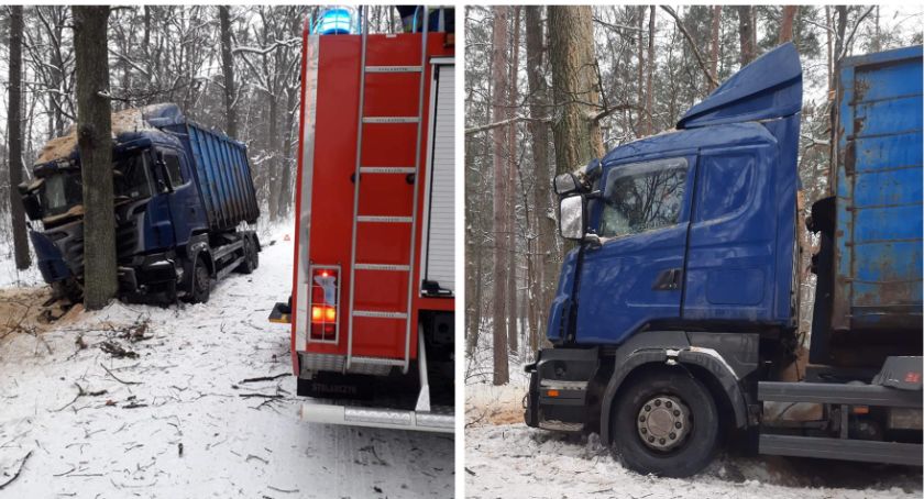 Skoda zderzyła się z ciężarówką – Scania zatrzymała się na drzewie