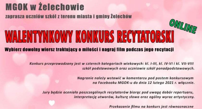 Walentynkowy konkurs recytatorski