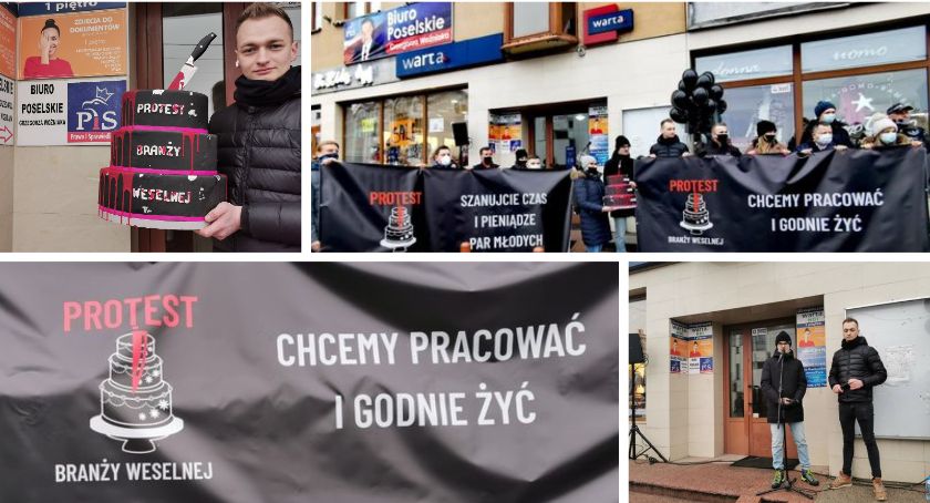 Chcą pracować i godnie żyć – Protest branży weselnej pod biurem posła PiS – Video