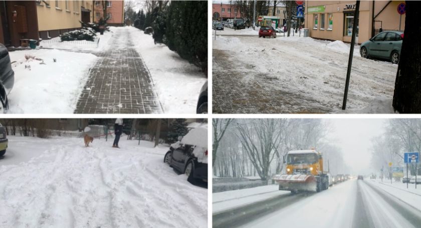 Przed blokami odśnieżone, a na ulicach lód i tony śniegu