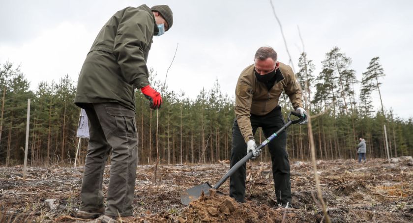 Prezydent sadził drzewa w powiecie – Inauguracja ogólnopolskiej akcji